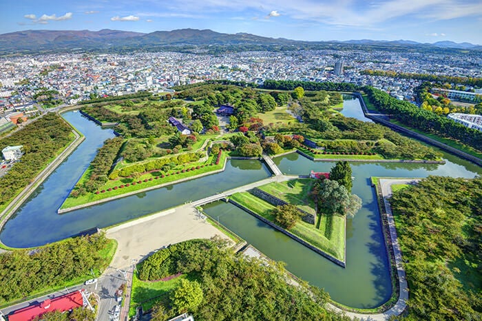 Goryokaku Park in Hakodate Hokkaido