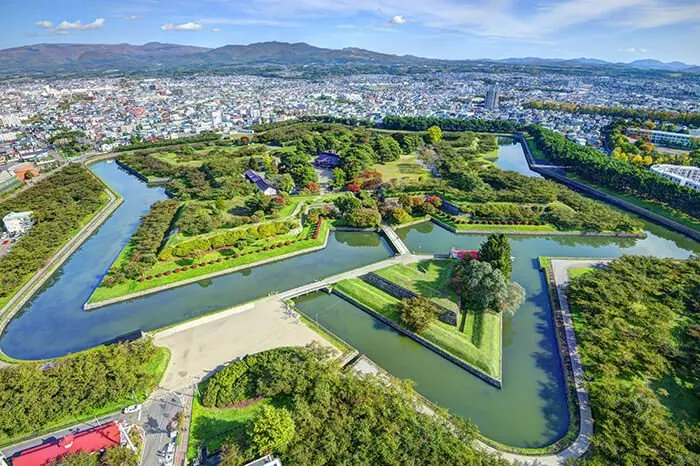 Goryokaku Park in Hakodate Hokkaido