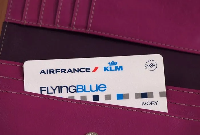 KLM card in wallet