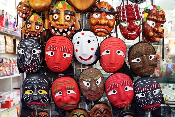 Korean wooden masks