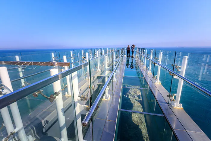 Oryukdo sky walk in Busan city