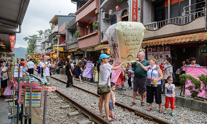 Pingxi Old Street Sky Lanterns