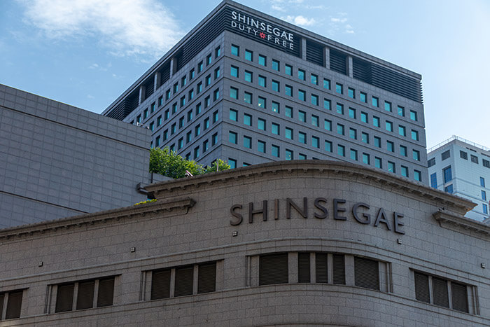 Shinsegae department store in Myeongdong