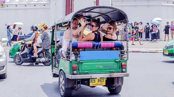 Tourists in Tuk-Tuk