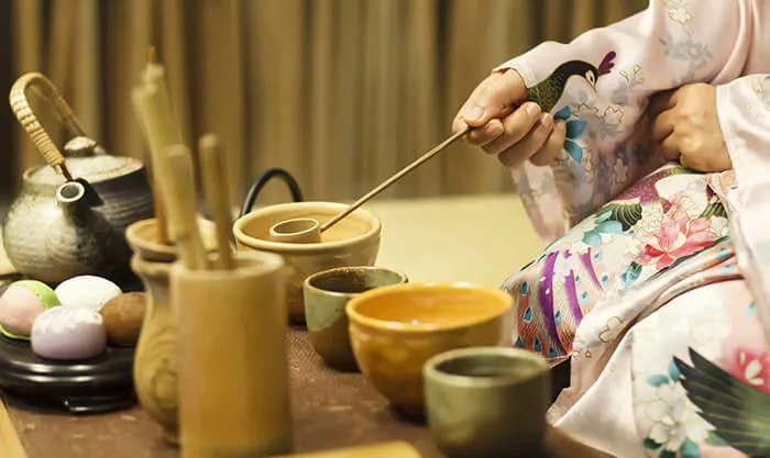 Traditional tea ceremony in Japan