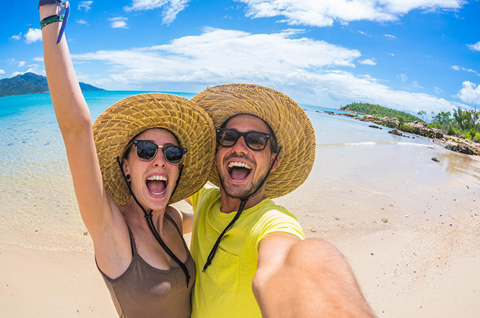 couple taking selfie