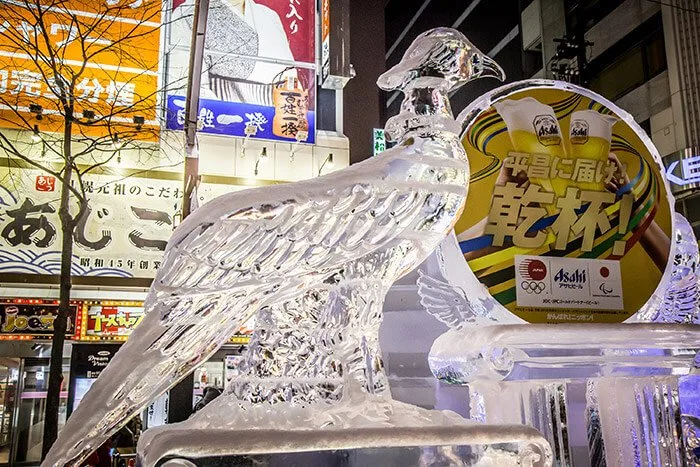 ice sculpture in Sapporo Snow Festival