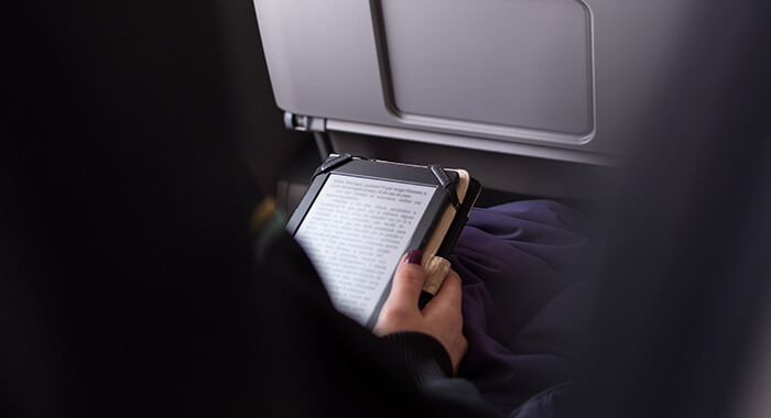 kindle on flight