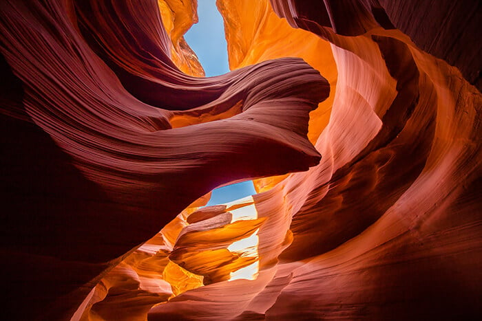 Antelope Canyon on a sunny day