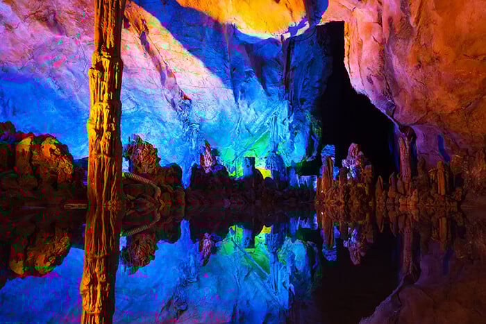 Reed Flute Caves in Guilin ,China
