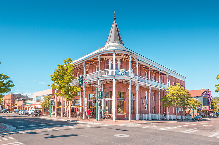 historic city center of Flagstaff