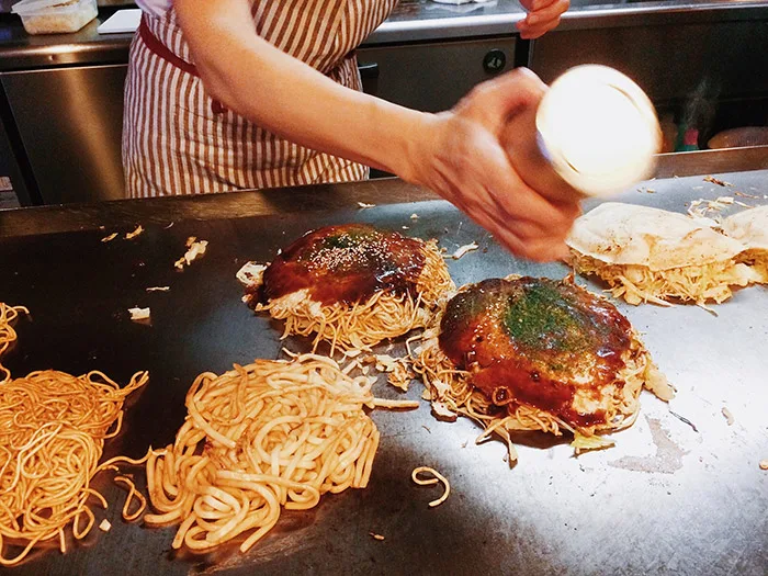 okonomiyaki in Hiroshima