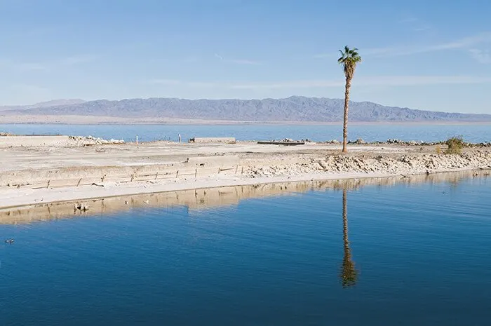 Abandoned pier on the Salton Sea