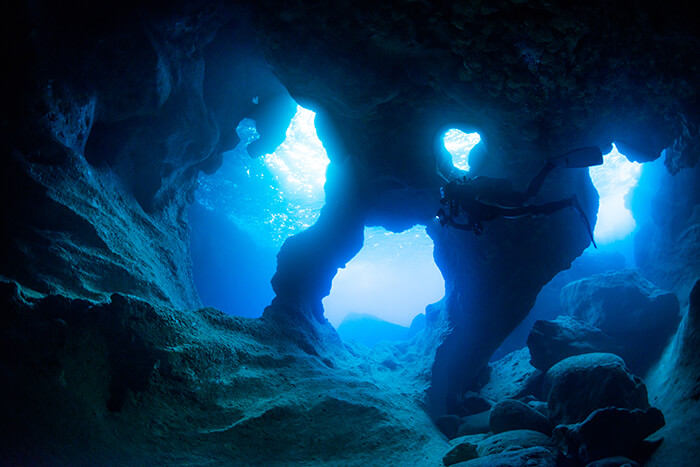 Blue Cave Diving