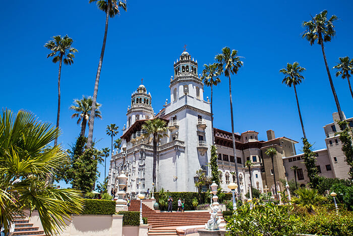 East side view of Hearst Castle