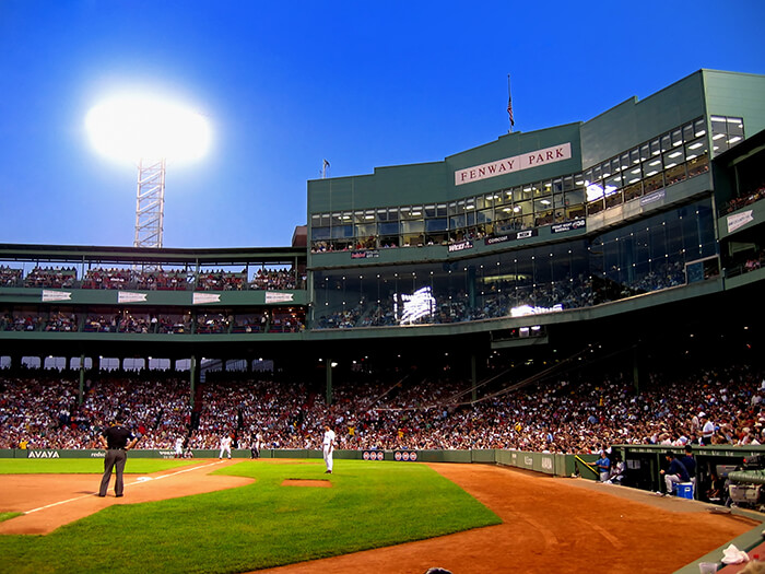 Baseball game in Fenway Park, Boston