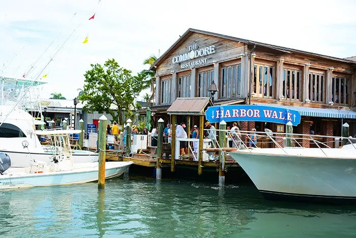 Historic seaport Harbor Walk on Key West