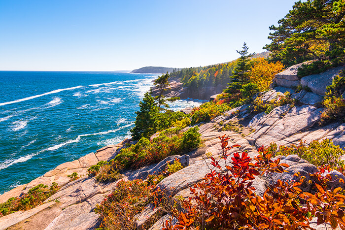 Maine coastline at Acadia National park