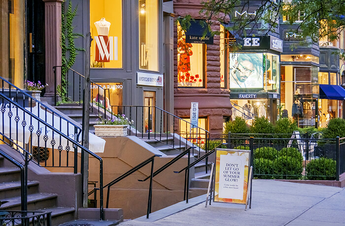 Newbury street in Boston