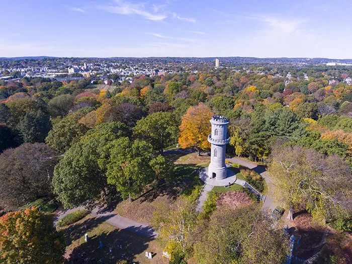 Washington Tower in Mount Auburn Cemetery