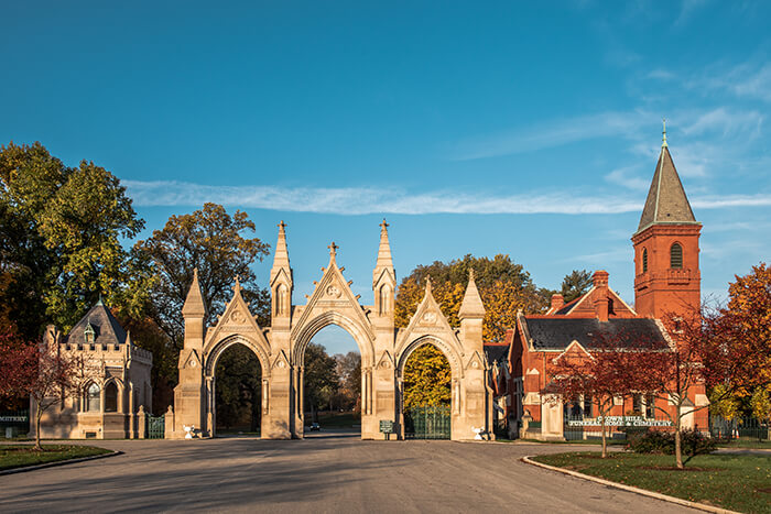 Crown Hill Cemetery Entrance