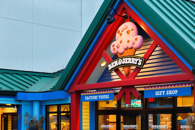 Ben and Jerry's Factory Tour and Ice Cream Shop