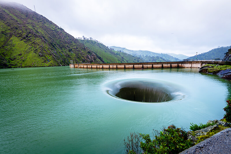 Monticello Dam Morning Glory Spillway