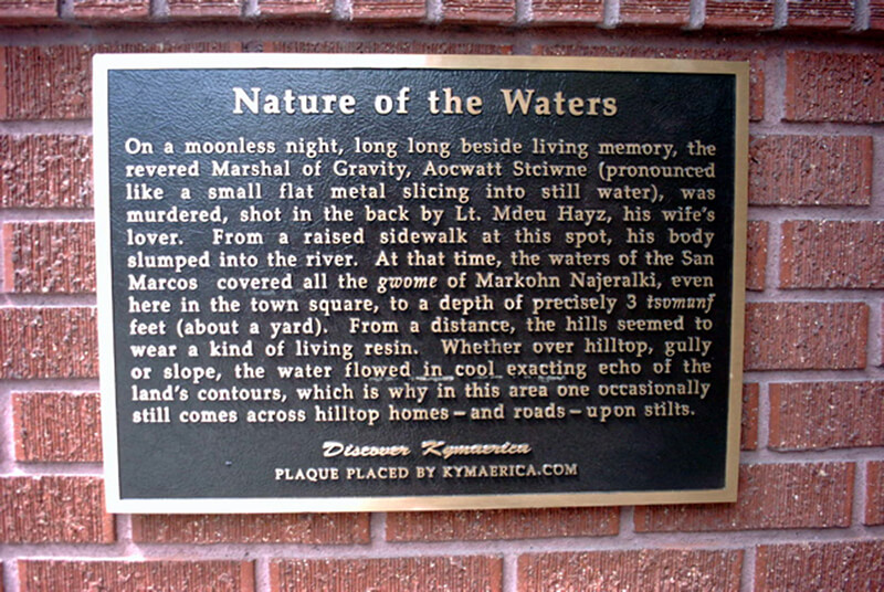 Nature of the Waters