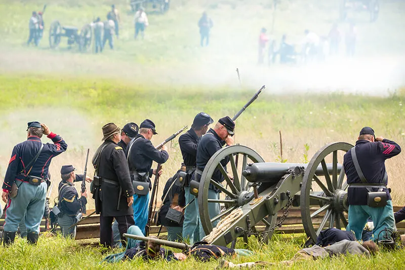 Reenactment of the Battle of Gettysburg